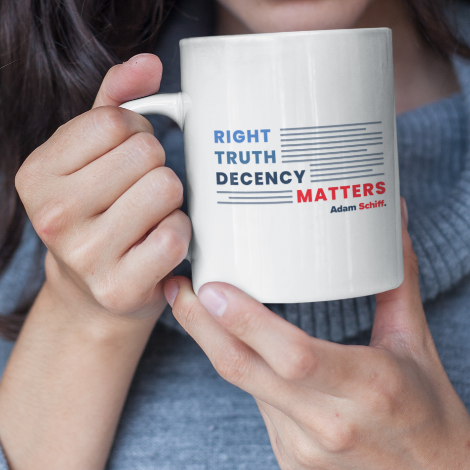Right, Truth, Decency Matters Mug